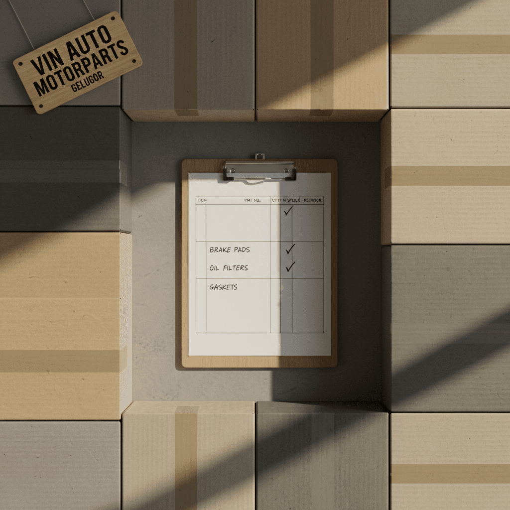 Organized motorparts inventory and stock management